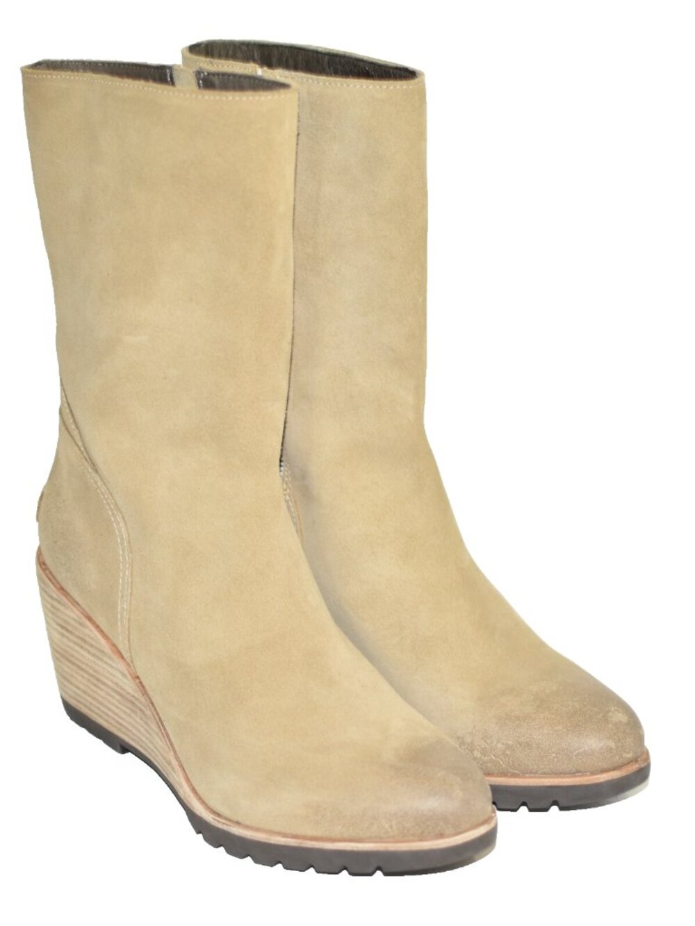 New Sorel After Hours Mid Top Waterproof Beach Tan Suede Boot Sz 11 NL-2563-213